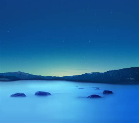 Wallpaper Sea Bay Night Lake Reflection Sky Blue Coast