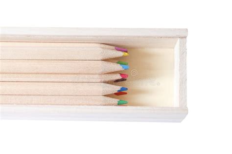 Colored Pencils In Box Stock Image Image Of Pencil 23441859