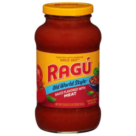 Ragu Sauce Flavored With Meat