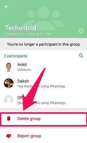 Learn how to delete a group chat in whatsapp as both an admin and a member, as well as how to clear a whatsapp chat log. How To Leave WhatsApp Group Permanently | TechUntold
