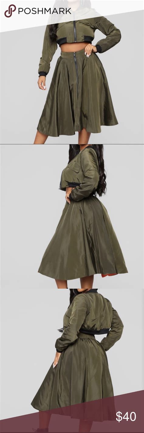 Fashion Nova 2pc Skirt Set Nwt Size S 2pc Skirt Set Green Size Small