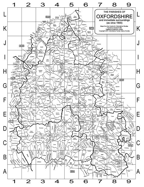 Oxfordshire Parish Map Oxfordshire Parish Registers And Maps
