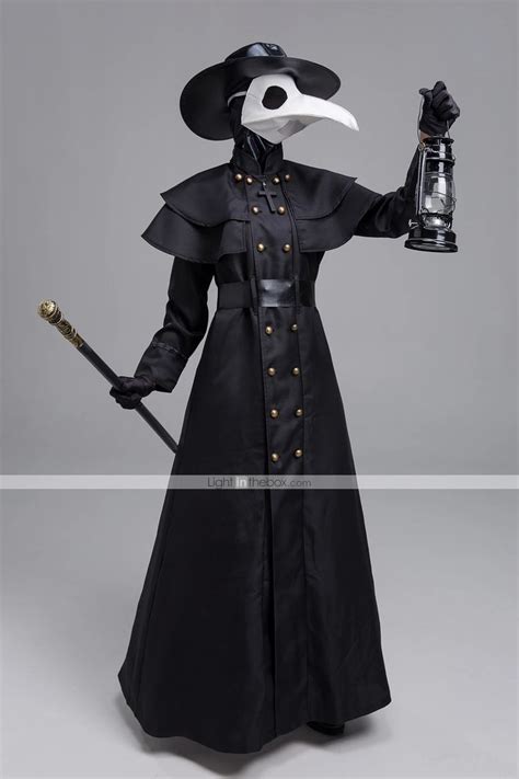 Plague Doctor Punk Gothic Steampunk Th Century Coat Men S Rivet Costume Black Vintage