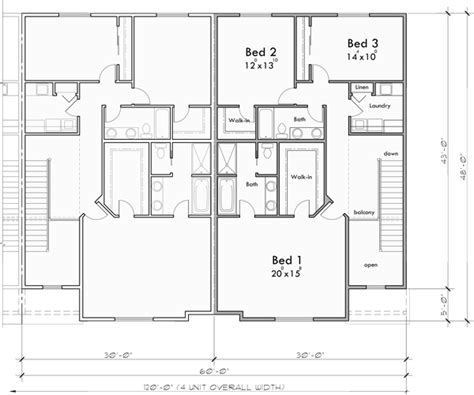 Modern 4 Plex Floor Plans Floorplansclick