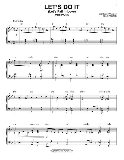 Lets Do It Lets Fall In Love Jazz Version Arr Brent Edstrom