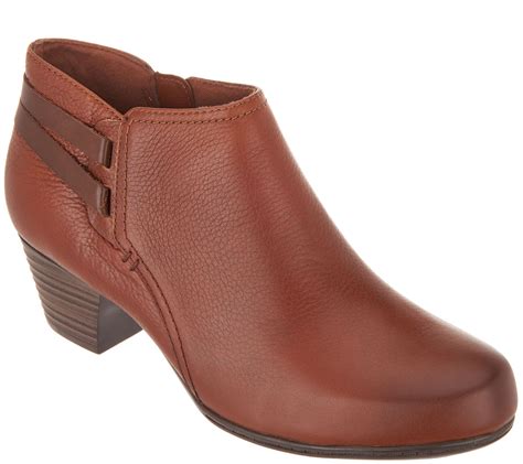 Clarks Collection Leather Strap Booties Valarie Ashly