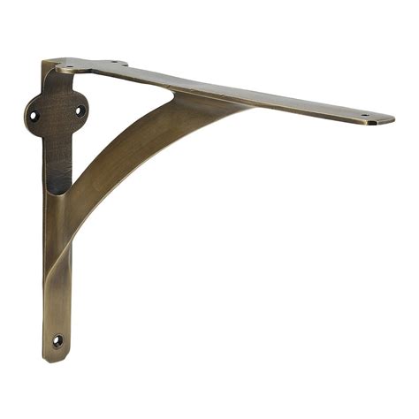 Set Of 2 Classic 7 38 Inches Brass Shelf Brackets With Antique Brass