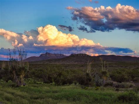 Storm Clouds At Sunset In Texas Stock Image Image Of Mountains