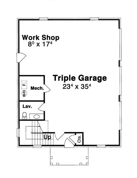 Cottage Style 3 Car Garage Apartment Plan Number 80251 With 1 Bed 1