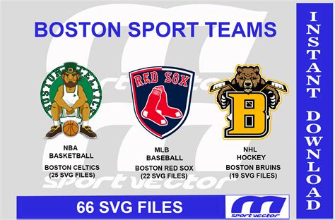 Boston Sport Teams 66 Svg Files Boston Sport Logo Vector Boston Logo
