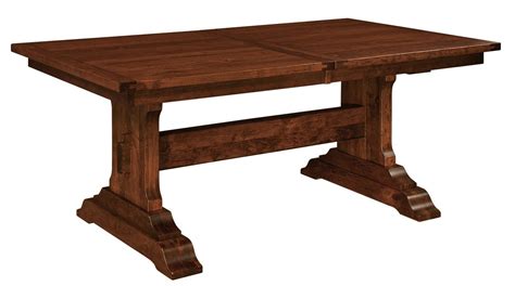 Amish Rustictrestle Dining Table Set Bench Chairs Rectangle Extending Solid Wood Ebay