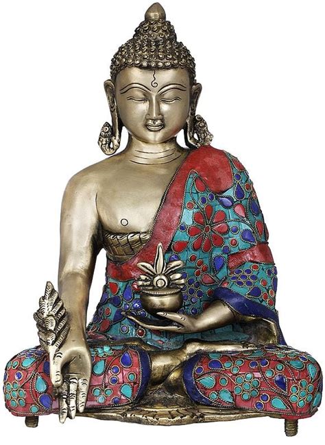 Tibetan Buddhist Healing Deity Medicine Buddha Exotic India Art