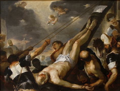 Experts agreed that one individual in the crowd—a horseman wearing a blue turban—bore a. File:Crucifixion of St. Peter by Luca Giordano - Accademia ...