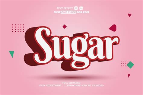 Premium Vector Sugar Editable Text Effect
