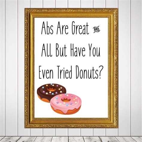 Doughnut Sign Donut Print Funny Posters Donut Wall Art Etsy