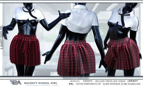 Second Life Marketplace R2a Naughty School Girl Costume
