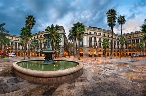 Placa Reial And Fountain Of Three Graces Barcelona Anshar Photography