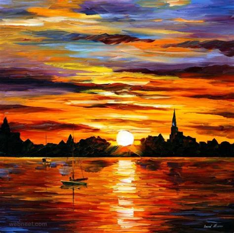 Sunset Painting Art Leonid Afremov 14