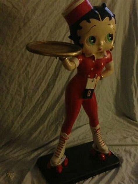 Extremely Rare Betty Boop Lifesize Sexy Rollerskate Waitress Figurine