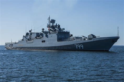 Russian Navys Admiral Makarov Conducts Air Defence Training