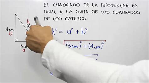 Teorema De Pitágoras Encontrar La Hipotenusa Youtube