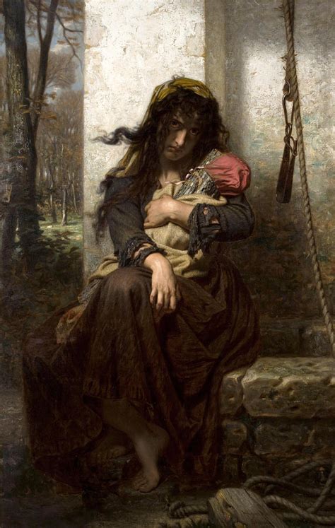 The Lunatic Of Etretat Painting By Hugues Merle Fine Art America