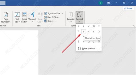 Cara Membuat Simbol Kurang Lebih Di Microsoft Word