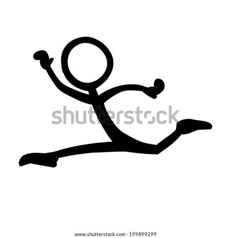 Stick Figure Ballet Leap Stock Vector (Royalty Free) 199899299