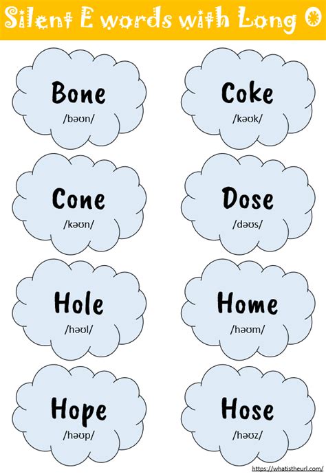 The english language has a lot of silent letters. Chart & Worksheet on Silent "E" Words with Long "O" - Your ...