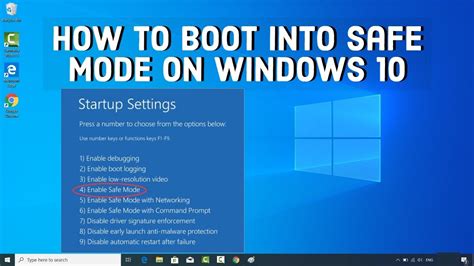 How To Boot Into Safe Mode On Windows 10 Youtube