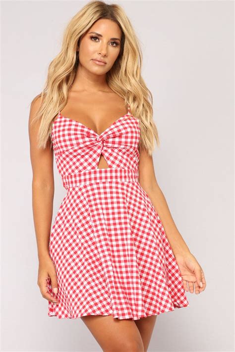 Lunch Dates Gingham Dress Red Red Gingham Dress Red Dress Mini
