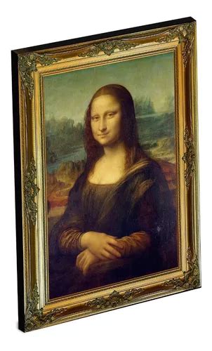 Cuadro Decorativo Canvas Mona Lisa Con Marco Simulado Cuotas Sin Interés