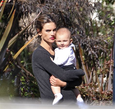Alessandra Ambrosio Gets Playful With Her Son Noah Mazur In Santa Monica Ca On January 13 2013