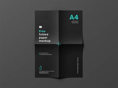 Free Folded Paper Mockup Mockups Design