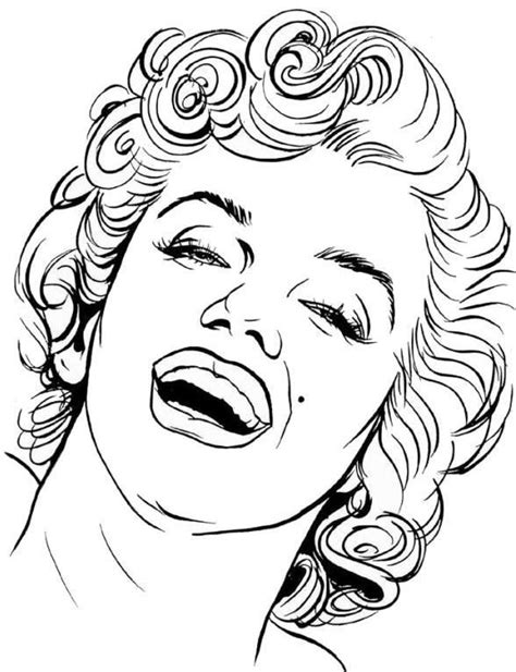 Marilyn Monroe Coloriage Art Marilyn Monroe Portrait De Silhouette