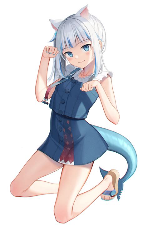 Safebooru 1girl Absurdres Animal Ears Bangs Bare Arms Blue Dress Blue