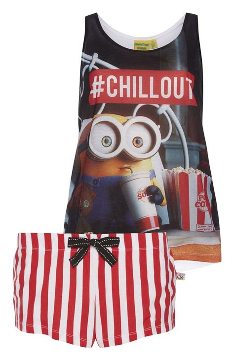 Wird sich bei primark paradiesisch fühlen! Primark - „Minions Cinema" Pyjamaset | Schlafanzug frauen ...