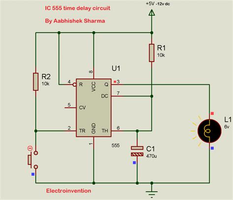 IC 555 Delay Timer Circuit Easy Timer Circuit On Off Delay Circuit