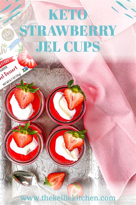 keto strawberry jel cups recipe in 2021 keto strawberry budget desserts keto