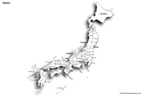 Mapas De Muestra Para Jap N Blanco Negro Sombr O Map Maker Sample Black And White Maps