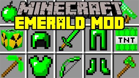 Minecraft Emerald Mod New Emerald Weapons Armor Tnt And More