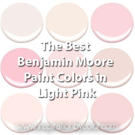 And i don't always say that about predicted color trends. Benjamin Moore paint colors in light pink. The best soft ...