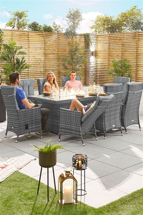 Buy Nova Outdoor Living Grey Olivia 8 Seat Round Dining Set From The