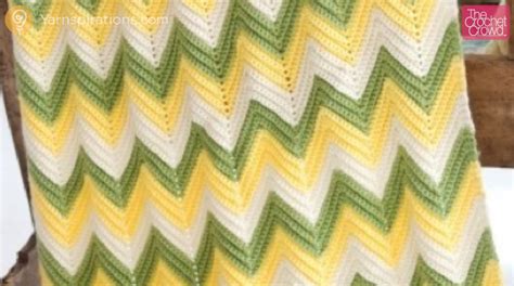 Crochet Baby Zig Zag Blanket Pattern Tutorial