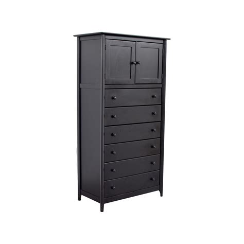 Black and white modern dresser. 79% OFF - Atlantic Furniture Atlantic Black Tall Boy Six ...