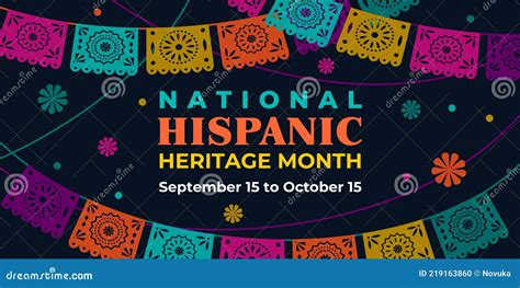Hispanic Heritage Month Vector Web Banner Poster Card For Social
