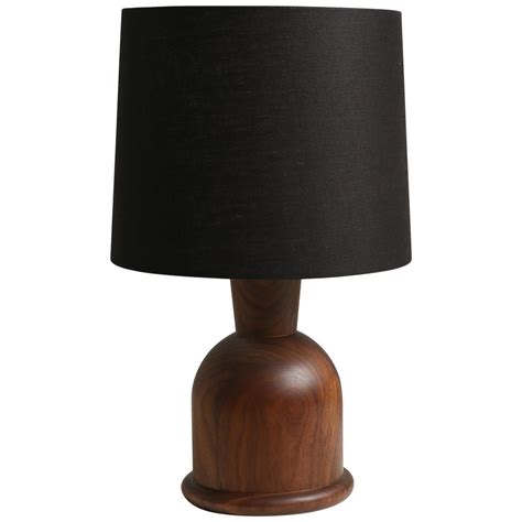 Beacon Small Table Lamp With Walnut Body And Linen Shade By Studio Dunn