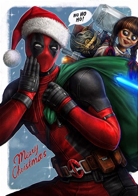 Download Deadpool Merry Christmas By Sassy Sassy Wallpaper