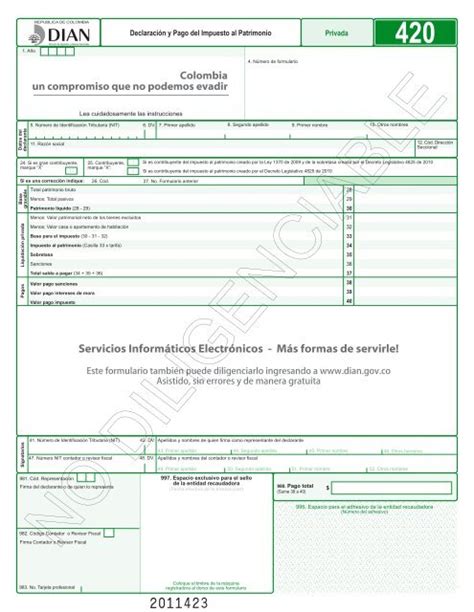 formulario 420 dian