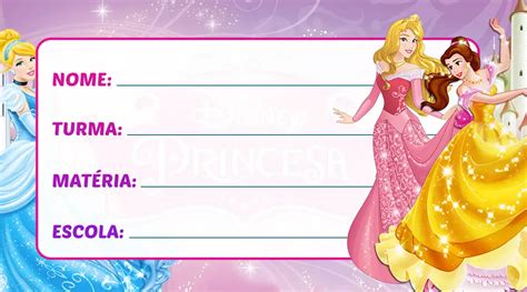 Etiquetas Escolares Princesas Disney 99d